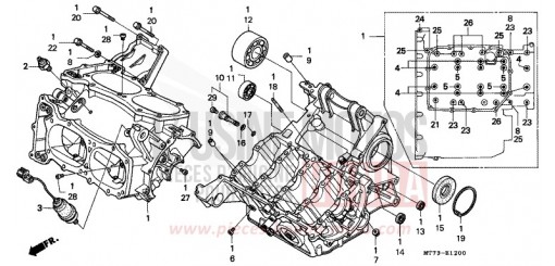 JEU DE CARTER MOTEUR NR750N de 1992